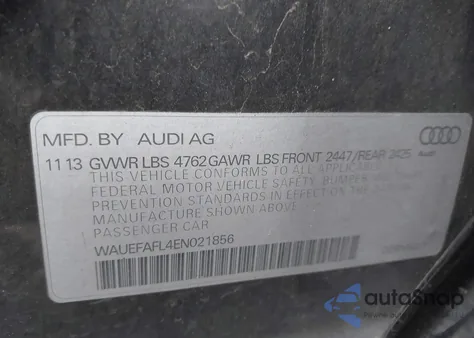 2014 Audi A4 2.0T Premium z USA, uszkodzony, nr VIN WAUEFAFL4EN021856